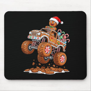 Monster Truck Gingerbread Man Funny Christmas Baki Mouse Mat