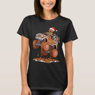 Monster Truck Gingerbread Man Funny Christmas Baki T-Shirt