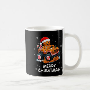 Monster Truck Gingerbread Man Funny Merry Christma Coffee Mug