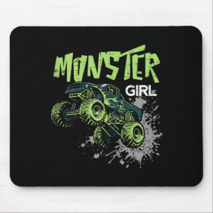 Monster Truck Girl Racing 4x4 Family Matching Mouse Mat