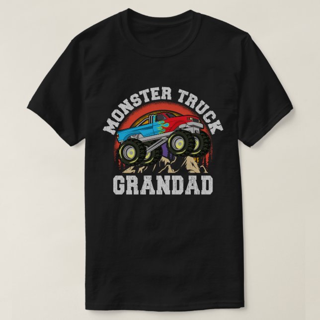 Monster Truck Grandad Matching Family Grandpa T-Shirt (Design Front)