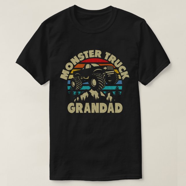 Monster Truck Grandad Matching Family Grandpa T-Shirt (Design Front)