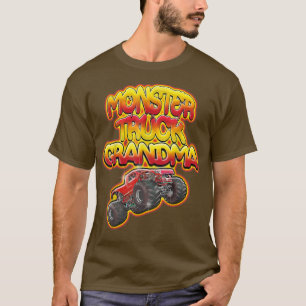 Monster Truck Grandma Hot Red Graffiti Style Funny T-Shirt