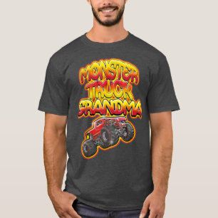 Monster Truck Grandma Hot Red Graffiti Style T-Shirt