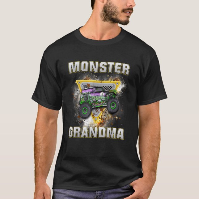 Monster Truck Grandma Monster Truck Are My Jam Tru T-Shirt (Front)
