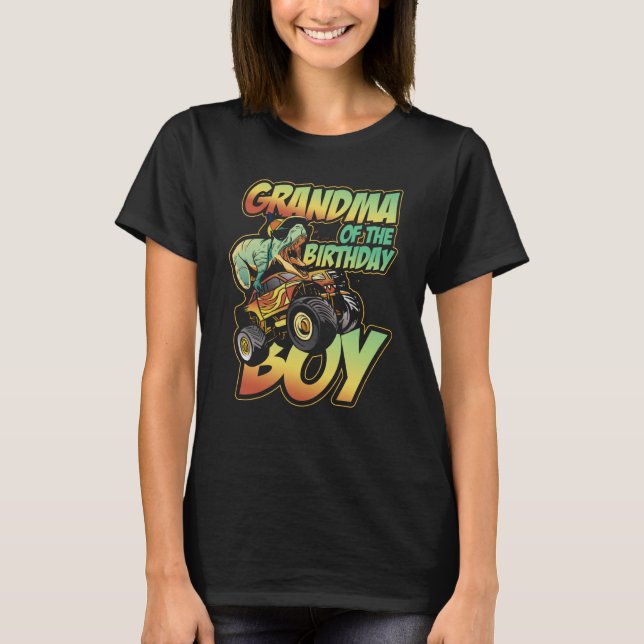 Monster Truck Grandma Of The Birthday Boy  1 T-Shirt (Front)