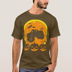 Monster truck Halloween Bat Pumpkin Costume Kids B T-Shirt