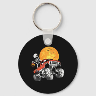Monster Truck Halloween Boys Truck Pumpkin Key Ring