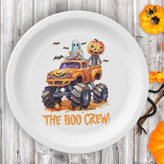 Monster Truck Halloween Tableware Paper Plate (Creator Uploaded)