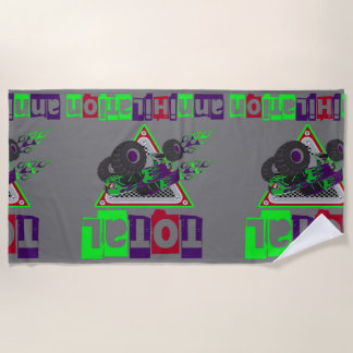 monster truck hard core cool pool or beach towel
