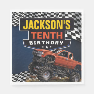 Monster Truck Jam Birthday Party, Any Age Napkin