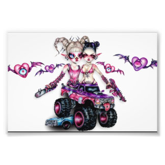 monster truck jazmin bean photo print