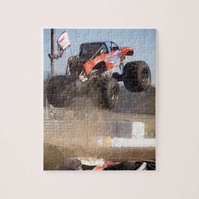 Monster Truck Jumping Jigsaw Puzzle (Vertical)
