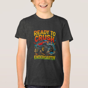Monster Truck Kindergarten Smash Design   Tri-Blend Shirt