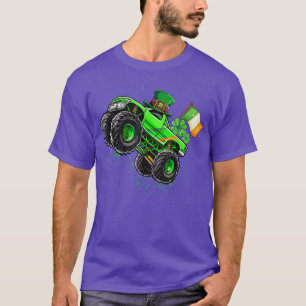 Monster Truck Leprechaun Shamrock St Patricks Day  T-Shirt