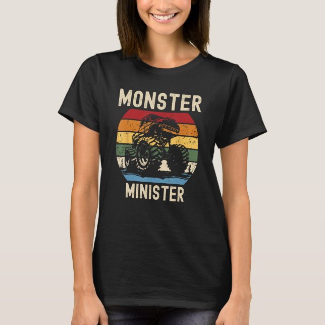 Monster Truck Loving Minister T-Shirt (Front)