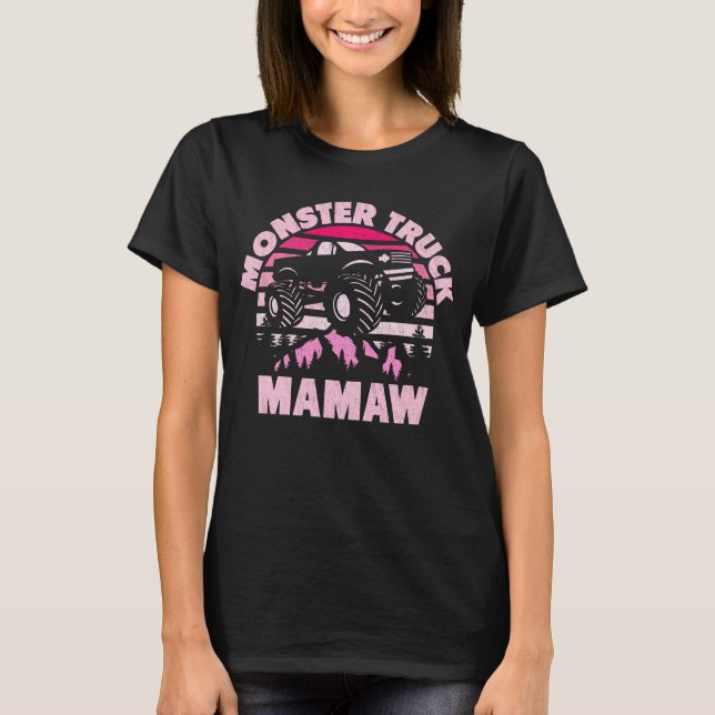 Monster Truck Mamaw Matching Family Grandma Gift T-Shirt (Front)