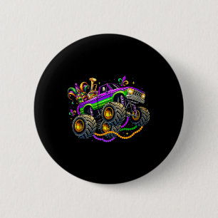 Monster Truck Mardi Gras Costume Teens Boys Kids M 6 Cm Round Badge