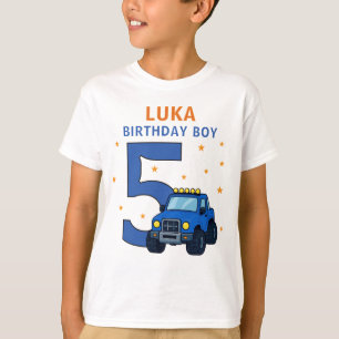 Monster Truck Name Age Birthday Boy T-Shirt