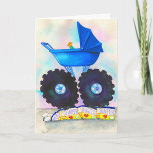 Monster Truck New Baby Congratulations  Card