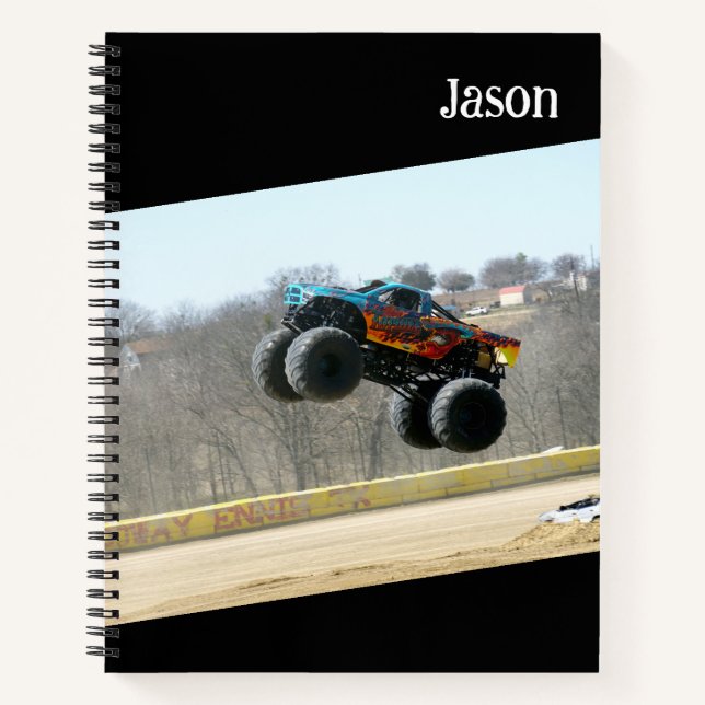 Monster Truck Notebook Personalised (Front)
