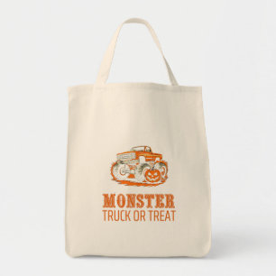 Monster Truck or Treat Funny Halloween Pumpkins Tote Bag