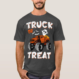 Monster Truck Or Treat Halloween Spooky Pumpkin Tr T-Shirt