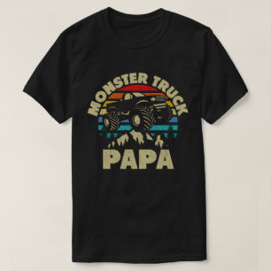 Monster Truck Papa Matching Family Dad Costume T-Shirt