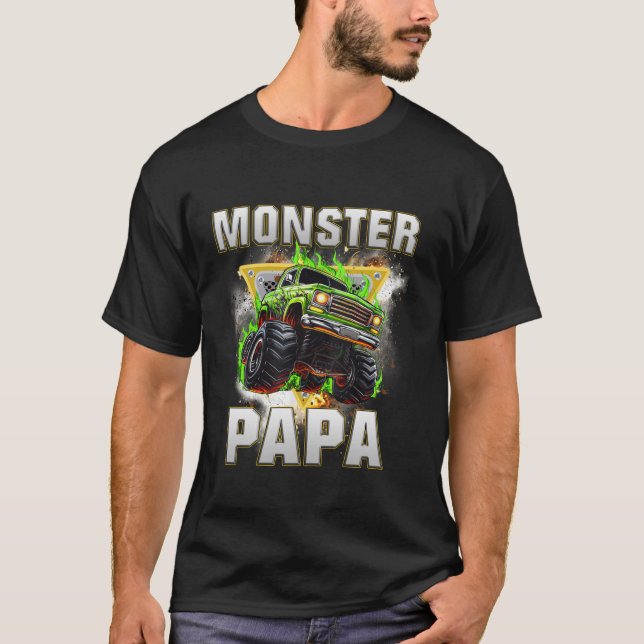 Monster Truck Papa Monster Truck Are My Jam Boys K T-Shirt (Front)