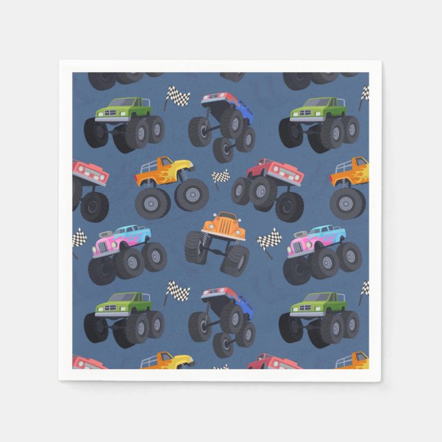 Monster Truck Paper Napkin (Front)