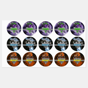 Monster Truck Party Favour Stickers/labels