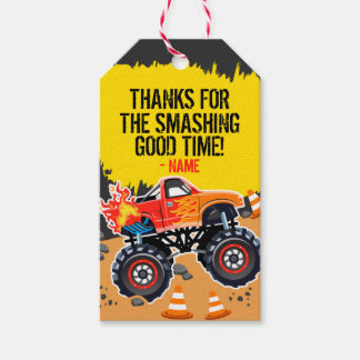 Monster Truck Party Favour Tags