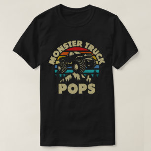 Monster Truck Pops Matching Family Grandpa Costume T-Shirt