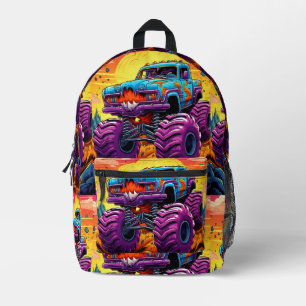 Monster Truck Printed Backpack