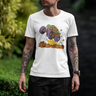 Monster Truck Pumpkin Field   T-Shirt