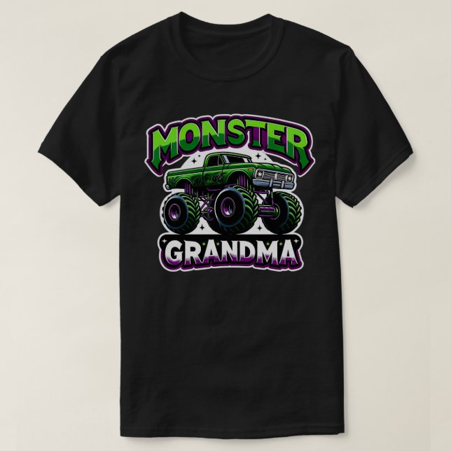 Monster Truck Race Racer Driver Grandma Mothers Da T-Shirt (Design Front)