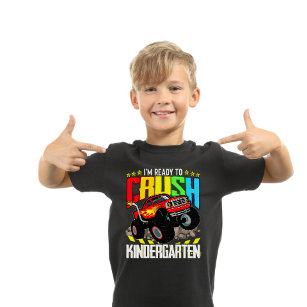 Monster Truck Ready To Crush Kindergarten Back  T-Shirt