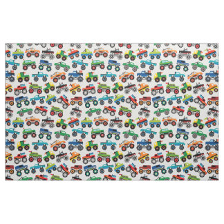 Monster Truck Repeat Fabric Textile
