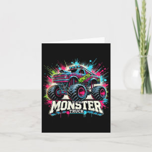 Monster Truck Retro Colourful Graffiti Toddlers Yo Card