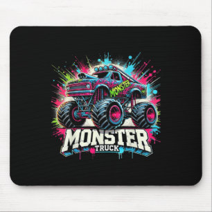 Monster Truck Retro Colourful Graffiti Toddlers Yo Mouse Mat
