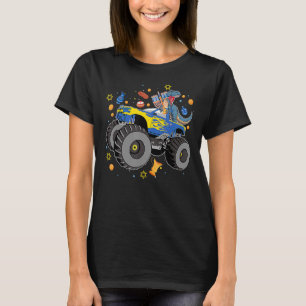 Monster Truck Rex Dinosaur Happy Hanukkah Jewish B T-Shirt