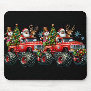 Monster Truck Santa Reindeer Christmas Tree Kids T Mouse Mat