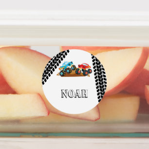 Monster Truck School Name Labels