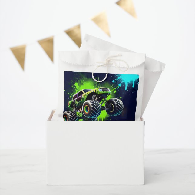 Monster Truck Shark Birthday Party Favor Bags (Party)
