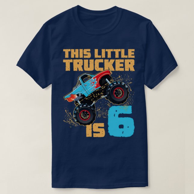Monster Truck Shirt 6th Birthday (Design Front)