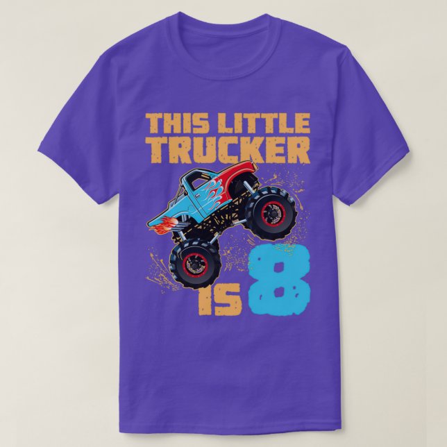 Monster Truck Shirt 8th Birthday (Design Front)