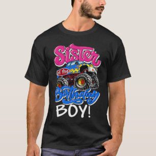 Monster Truck Sister of The Birthday Boy T-Shirt