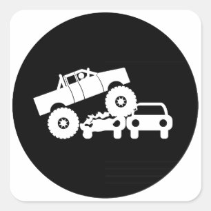 Monster Truck Square Sticker