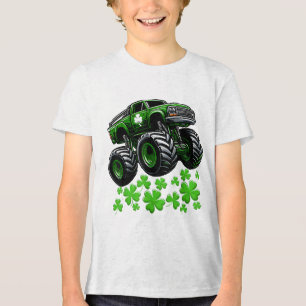 Monster Truck St Patricks Day Irish Lucky Tri-Blend Shirt