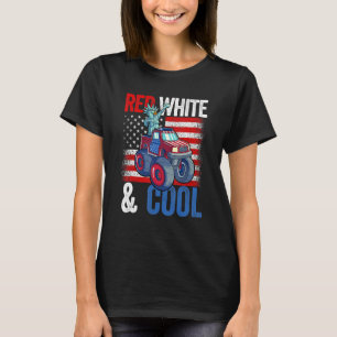 Monster Truck Statue Liberty 4th Of July Boys Amer T-Shirt